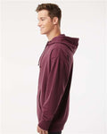 Independent Trading Co. SS4500 Midweight Hooded Sweatshirt - Maroon - model side