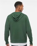 Independent Trading Co. AFX90UNZ Unisex Lightweight Full-Zip Hooded Sweatshirt - Alpine Green - model back