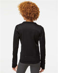 Independent Trading Co. EXP60PAZ Women's Poly-Tech Full-Zip Track Jacket - Black - model back