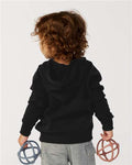 Independent Trading Co. PRM10TSB Toddler Special Blend Hooded Raglan Sweatshirt - Black - model back
