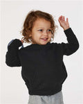 Independent Trading Co. PRM10TSB Toddler Special Blend Hooded Raglan Sweatshirt - Black - model front