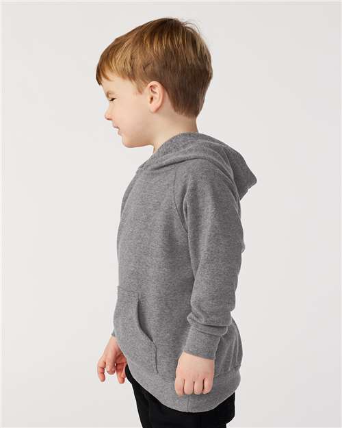 Independent Trading Co. PRM10TSB Toddler Special Blend Hooded Raglan Sweatshirt - Nickel - model side