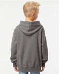 Independent Trading Co. PRM15YSB Youth Lightweight Special Blend Raglan Hooded Sweatshirt - Nickel - model back