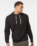 Independent Trading Co. PRM90HT Unisex Midweight French Terry Hooded Sweatshirt - Black - model front