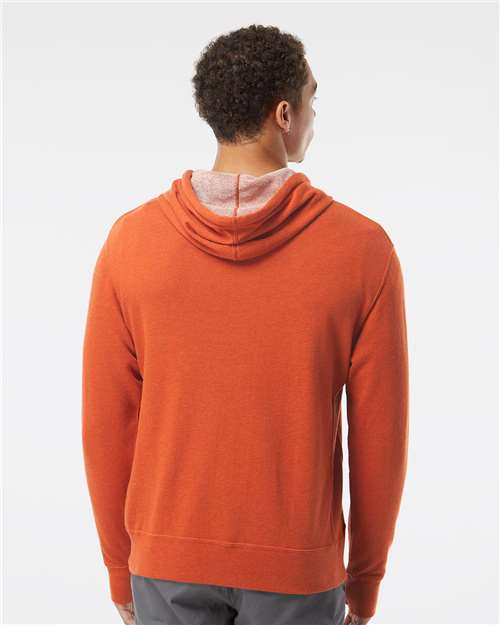 Independent Trading Co. PRM90HT Unisex Midweight French Terry Hooded Sweatshirt - Burnt Orange Heather - model back
