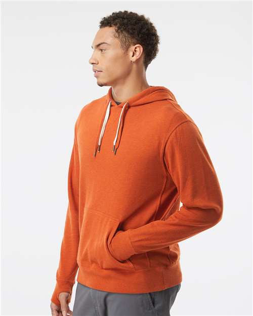 Independent Trading Co. PRM90HT Unisex Midweight French Terry Hooded Sweatshirt - Burnt Orange Heather - model side