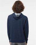 Independent Trading Co. PRM90HT Unisex Midweight French Terry Hooded Sweatshirt - Navy Heather - model back