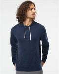 Independent Trading Co. PRM90HT Unisex Midweight French Terry Hooded Sweatshirt - Navy Heather - model front