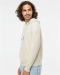 Independent Trading Co. PRM90HT Unisex Midweight French Terry Hooded Sweatshirt - Oatmeal Heather - model side