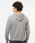 J. America 8872 Men's Triblend Full-Zip Hooded Sweatshirt - Grey Triblend - model back