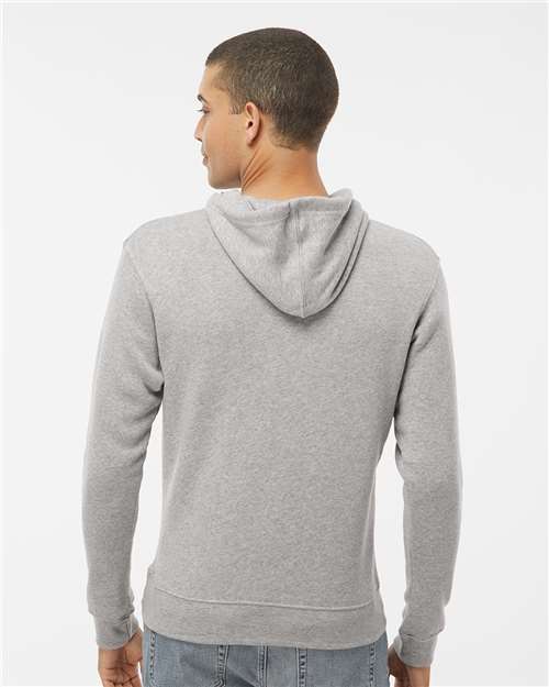 J America 8871 Triblend Fleece Hooded Sweatshirt - Grey Triblend - model back