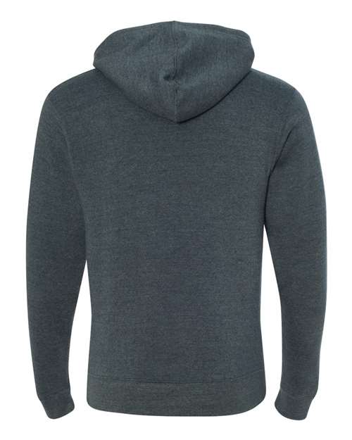 J America 8871 Triblend Fleece Hooded Sweatshirt - Navy Triblend - back