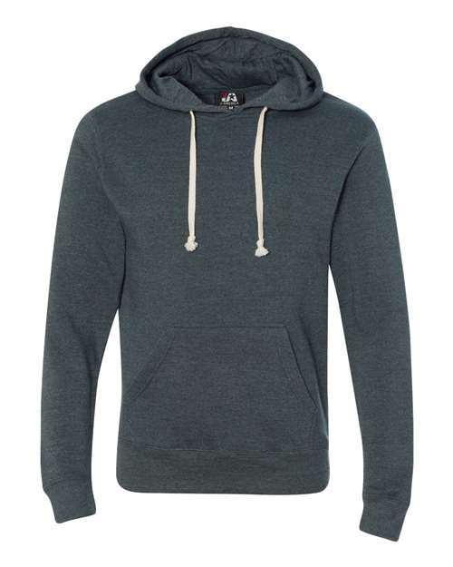J America 8871 Triblend Fleece Hooded Sweatshirt - Navy Triblend - front
