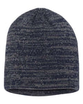 Sportsman SP03 8" Marled Beanie - Navy/ Dark Grey - front