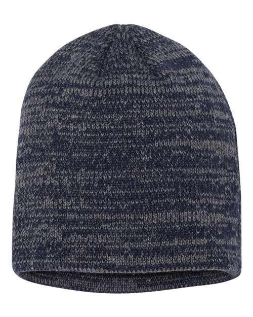 Sportsman SP03 8" Marled Beanie - Navy/ Dark Grey - front