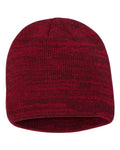 Sportsman SP03 8" Marled Beanie - Red/ Maroon - front