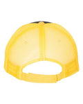 Valucap S102 Sandwich Trucker Cap - Black/ Gold - back