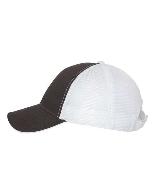 Valucap S102 Sandwich Trucker Cap - Charcoal/ White - side