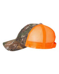 Kati LC5M Licensed Camo Mesh Back Cap - Realtree AP/ Neon Orange - side