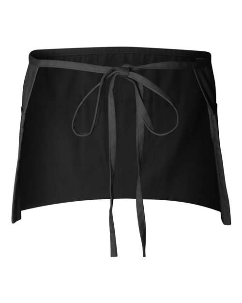 Q-Tees Q2115 Waist Apron with Pockets - Black - back