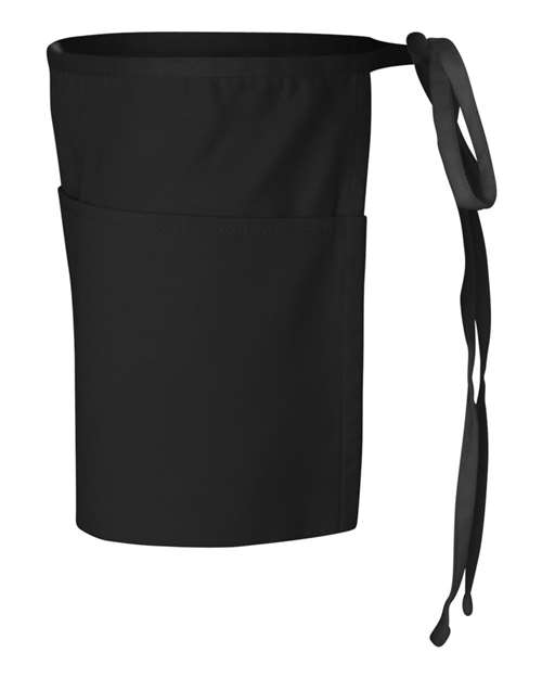 Q-Tees Q2115 Waist Apron with Pockets - Black - side