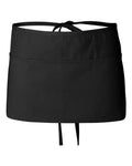 Q-Tees Q2115 Waist Apron with Pockets - Black - front