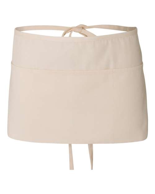 Q-Tees Q2115 Waist Apron with Pockets - Natural - front