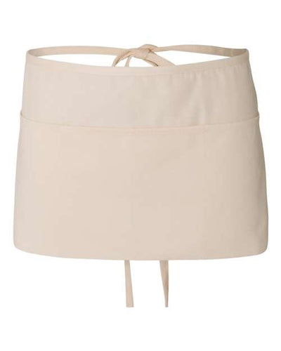 Q-Tees Q2115 Waist Apron with Pockets - Natural - front