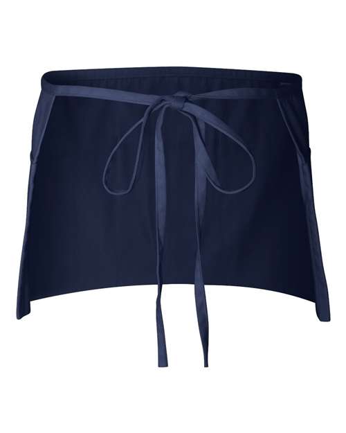Q-Tees Q2115 Waist Apron with Pockets - Navy - back