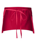 Q-Tees Q2115 Waist Apron with Pockets - Red - back