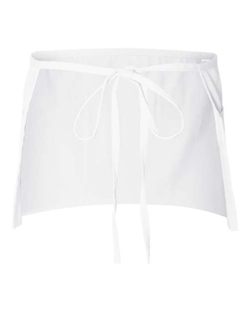 Q-Tees Q2115 Waist Apron with Pockets - White - back