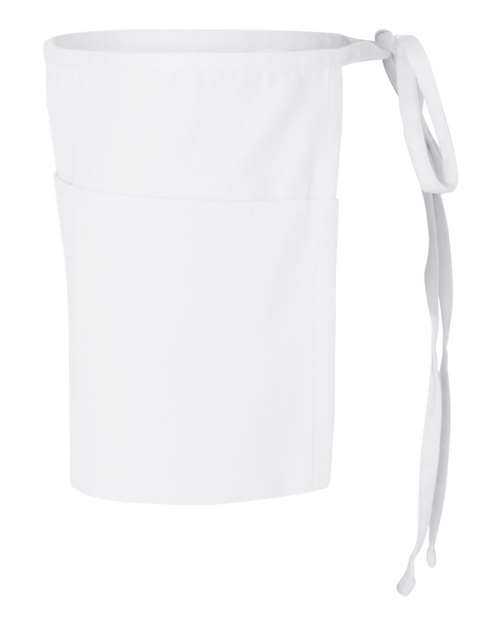 Q-Tees Q2115 Waist Apron with Pockets - White - side
