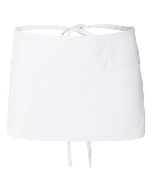 Q-Tees Q2115 Waist Apron with Pockets - White - front