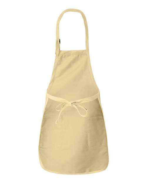 Q-Tees Q4350 Full-Length Apron with Pockets - Natural - back