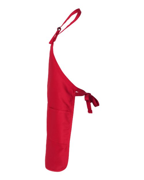 Q-Tees Q4350 Full-Length Apron with Pockets - Red - side