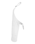 Q-Tees Q4350 Full-Length Apron with Pockets - White - side