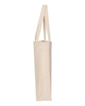 Q-Tees Q125300 14L Shopping Bag - Natural - side