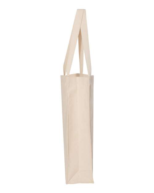 Q-Tees Q125300 14L Shopping Bag - Natural - side