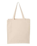 Q-Tees Q125300 14L Shopping Bag - Natural - front