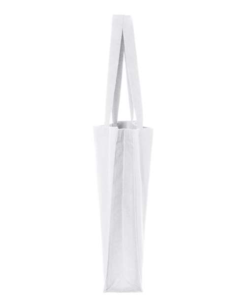 Q-Tees Q125300 14L Shopping Bag - White - side