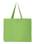 Q-Tees Q600 25L Jumbo Tote - Lime - back