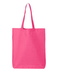 Q-Tees QTBG 12L Economical Tote - Hot Pink - front