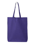 Q-Tees QTBG 12L Economical Tote - Purple - front