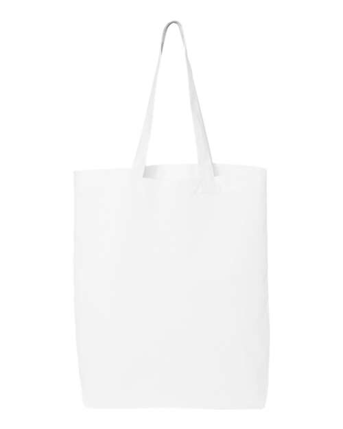 Q-Tees QTBG 12L Economical Tote - White - front