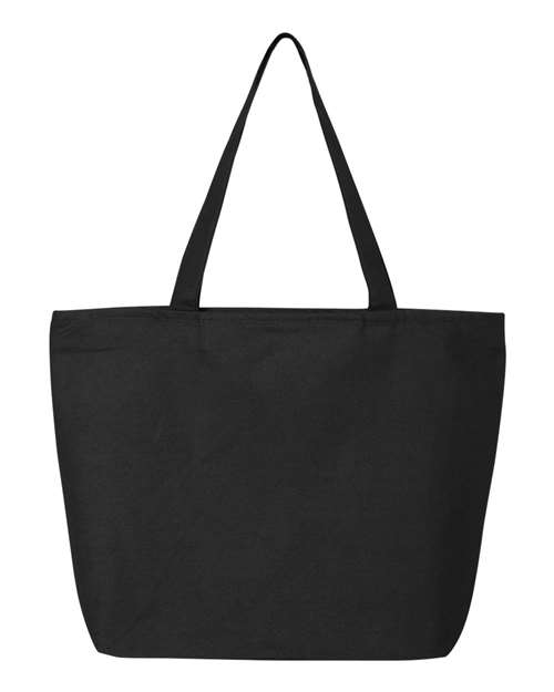 Q-Tees Q611 25L Zippered Tote - Black - back