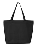 Q-Tees Q611 25L Zippered Tote - Black - front