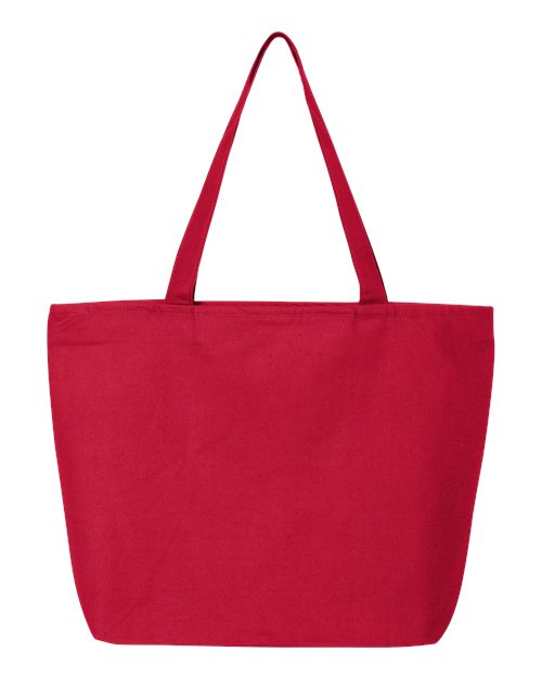 Q-Tees Q611 25L Zippered Tote - Red - back