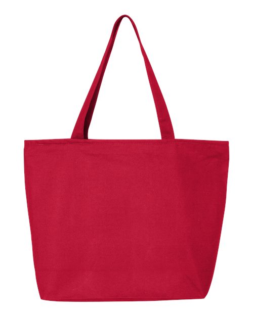 Q-Tees Q611 25L Zippered Tote - Red - front