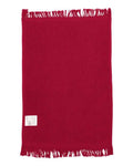Q-Tees T100 Fringed Fingertip Towel - Red - back