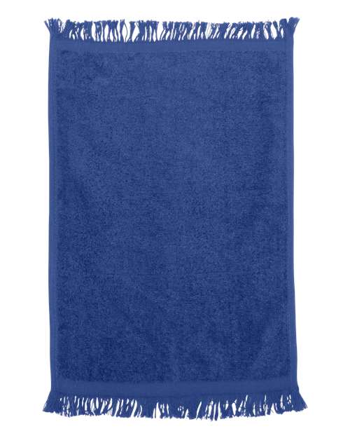 Q-Tees T100 Fringed Fingertip Towel - Royal - front